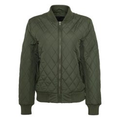 Damska parka Urban Classic Diamond Nylon Parka. Zielone płaszcze Urban Classics, na zimę, bez wzorów, z nylonu, bez kaptura. Za 237.00 zł.