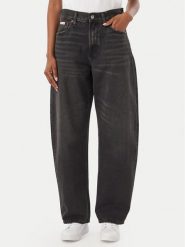 Calvin Klein Jeans Jeansy LV047F686G Czarny Barrel Fit. Czarne jeansy Calvin Klein Jeans, bez wzorów, z bawełny. Za 489.99 zł.