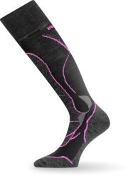 Skarpety narciarskie Lasting STW 984 Merino. Czarne skarpetki LASTING, z aplikacjami, z elastanu. Za 129.90 zł.