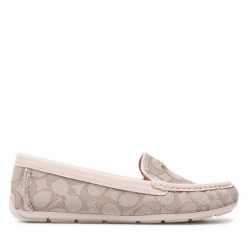 Mokasyny Coach. Brązowe mokasyny Coach, bez wzorów. Za 589.99 zł.