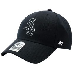 Czapka z daszkiem dla dorosłych MLB Chicago White Sox Cap. Czarne czapki z daszkiem 47 Brand, bez wzorów, z wełny, sportowe. Za 109.99 zł.