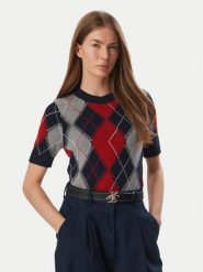 Tommy Hilfiger Sweter WW0WW52313 Kolorowy Regular Fit. Swetry Tommy Hilfiger, l, bez wzorów, z bawełny, bez ramiączek. Za 529.99 zł.