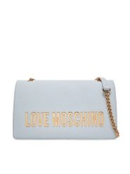 LOVE MOSCHINO Torebka JC4192PP1MKD0712 Błękitny. Niebieskie kopertówki Love Moschino, bez wzorów, ze skóry, wizytowe, bez dodatków. Za 519.99 zł.