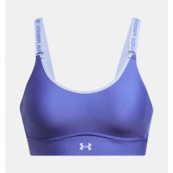 Stanik sportowy Under Armour Infinity 2.0 Mid Sports Bra. Fioletowe biustonosze sportowe Under Armour, bez wzorów, na fitness i siłownię. Za 167.99 zł.