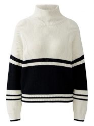 Miss Lagotte Sweter w kolorze biało-czarnym rozmiar: 34. Białe swetry Miss Lagotte, bez wzorów, ze splotem, bez ramiączek. Za 126.99 zł.