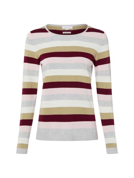 Brookshire Sweter damski z dzianiny Kobiety Bawełna szary|wielokolorowy w paski, L. Szare swetry brookshire, l, bez wzorów, z bawełny, bez ramiączek. Za 249.95 zł.