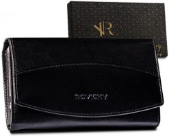Portfel damski Rovicky R-RD-36-GCL Blac czarny. Czarne portfele ROVICKY, bez wzorów. Za 85.99 zł.