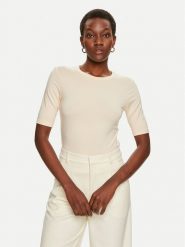 Boss Bluzka Efita 50461122 Żółty Slim Fit. Żółte bluzki Boss, xl, bez wzorów, bez kołnierzyka, bez ramiączek. Za 189.99 zł.