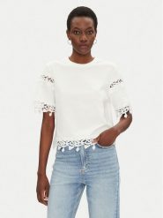 Morgan T-Shirt 251-DFUTUR M Biały Regular Fit. Białe t-shirty Morgan, m, bez wzorów, z bawełny, bez kołnierzyka, bez ramiączek. Za 139.99 zł.