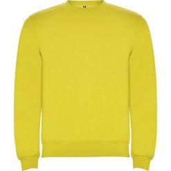 Bluza Unisex Dla Dorosłych Clasica Z Okrągłym Dekoltem. Żółte bluzy ROLY, m, bez wzorów, z bawełny, bez ramiączek, z kapturem. Za 73.99 zł.