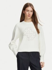 Guess Sweter W6BR52 Z1453 Kremowy Regular Fit. Białe swetry Guess, xl, z aplikacjami, bez ramiączek. Za 434.99 zł.