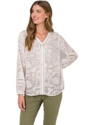 Heine Bluzka w kolorze białym rozmiar: 42. Białe bluzki Heine, bez wzorów, bez kołnierzyka, bez ramiączek. Za 52.42 zł.