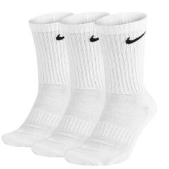 Skarpetki Unisex Adult Everyday Cushioned Crew (zestaw 3 Sztuk). Białe skarpetki Nike, bez wzorów, trekkingowe. Za 104.99 zł.