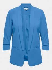ONLY Carmakoma Marynarka Elly 15300514 Niebieski Regular Fit. Niebieskie marynarki i żakiety Only Carmakoma, bez wzorów, z syntetyku, bez ramiączek. Za 129.99 zł.