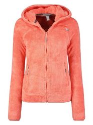 Geographical Norway Kurtka polarowa "Upalood" w kolorze łososiowym rozmiar: M. Pomarańczowe kurtki Geographical Norway, m, bez wzorów, z polaru, bez kaptura. Za 113.10 zł.