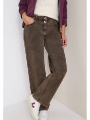 Cecil Dżinsy - Comfort fit - w kolorze brązowym rozmiar: W28/L32. Brązowe jeansy Cecil, l, z aplikacjami, ze skóry, klasyczne, z podwyższonym stanem. Za 246.53 zł.