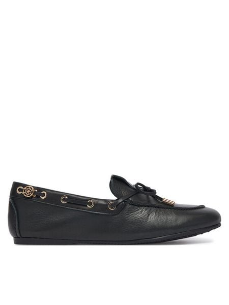 Guess Mokasyny FLFAA2 LEP14 Czarny. Czarne mokasyny Guess, z aplikacjami, ze skóry. Za 544.99 zł.