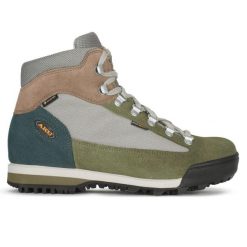 Buty trekkingowe dla dorosłych Aku Ultra Light Original Gore-Tex Vibram. Zielone buty trekkingowe Aku, bez wzorów, z gore-texu, bez zapięcia, wspinaczkowe, gore-tex. Za 535.70 zł.