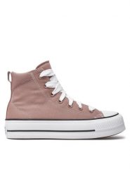 Converse Trampki Chuck Taylor All Star Padded Lift Platform A11536C Brązowy. Brązowe trampki Converse, bez wzorów, z materiału, retro, bez zapięcia. Za 259.99 zł.