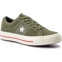Tenisówki CONVERSE - One Star Ox 163198C Field Surplus/Enamel Red/Egret. Zielone trampki sportowe Converse, bez wzorów, z gumy, bez zapięcia, tenisowe. W wyprzedaży za 249.00 zł.