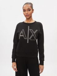 Armani Exchange Bluza 3DYM11 YJEBZ 1200 Czarny Regular Fit. Czarne bluzy Armani Exchange, s, bez wzorów, z bawełny, bez kaptura. Za 329.99 zł.