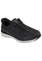Buty SKECHERS 104556S GLIDE STEP AT EASE Czarny. Czarne buty trekkingowe Skechers, bez wzorów, z materiału, bez zapięcia, trekkingowe. Za 338.99 zł.