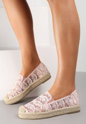 Różowe Espadryle Sofitheme. Czerwone espadryle Renee, bez wzorów, z koronki, klasyczne, bez obcasa, na płaskiej podeszwie. W wyprzedaży za 91.99 zł.