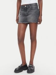 Juicy Couture Spódnica jeansowa JCDGS126958 Szary Regular Fit. Szare spódnice Juicy Couture, bez wzorów, z bawełny. Za 349.99 zł.