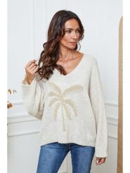 So Cachemire Sweter "Adandine" w kolorze beżowym rozmiar: L. Brązowe swetry So Cachemire, l, bez wzorów, z kaszmiru, bez ramiączek. Za 174.84 zł.