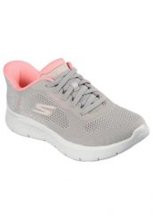 Buty SKECHERS GO WALK FLEX SAFIYA Beżowy. Brązowe buty do biegania Skechers, bez wzorów, z materiału, bez zapięcia, do biegania. Za 316.99 zł.