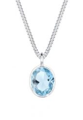 Elli Damski elegancki soliter wisiorek z topazem jasnoniebieskim ze srebra próby 925 Sterling Silver Naszyjniki 1 ct. Niebieskie naszyjniki Elli, z materiału, z topazem, srebrne. Za 328.99 zł.
