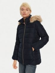 Tommy Hilfiger Kurtka puchowa WW0WW43600 Granatowy Regular Fit. Niebieskie kurtki Tommy Hilfiger, s, bez wzorów, z puchu, bez kaptura. Za 649.99 zł.