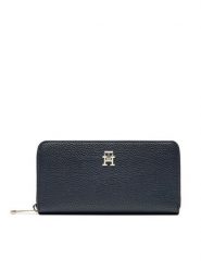 Tommy Hilfiger Portfel Emblem AW0AW15181 Granatowy. Niebieskie portfele Tommy Hilfiger, bez wzorów, ze skóry. Za 199.99 zł.