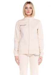 Bluza z bawełna z zamek błyskawiczny na co dzień. Czarne bluzy LEONE 1947 APPAREL, xs, bez wzorów, z bawełny, bez ramiączek, bez kaptura. Za 252.56 zł.