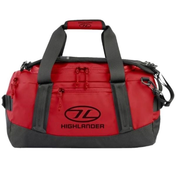 Torba Duffle Highlander Hauler. Czerwone torby sportowe Highlander, bez wzorów, z materiału, duże. Za 372.50 zł.