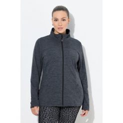 Damskie Bluza funkcyjna wąski krój stójka długi rękaw. Czarne bluzy bez kaptura Ulla Popken, plus size, bez wzorów, z elastanu, bez kaptura. W wyprzedaży za 279.99 zł.