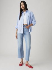 Levi's Dżinsy - Straight fit - w kolorze błękitnym rozmiar: W29/L29. Niebieskie jeansy Levi's, l, z aplikacjami, ze skóry, klasyczne, z podwyższonym stanem. Za 209.82 zł.