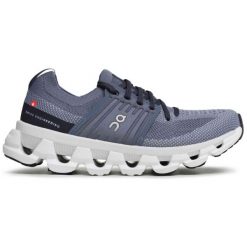 Buty do biegania damskie On Cloudswift 3 metal/white. Niebieskie buty do biegania On, bez wzorów, z materiału, bez zapięcia, do biegania. Za 843.45 zł.