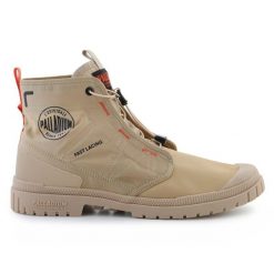 Buty Palladium SP20 Travel Hi 74476-295-M beżowy. Brązowe buty treningowe bez wzorów, z gumy, bez zapięcia. Za 544.84 zł.