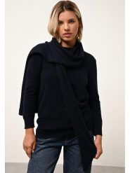 Just Cashmere Kaszmirowy szal "Spencer" w kolorze granatowym - 200 x 30 cm rozmiar: onesize. Niebieskie szaliki i kominy Just Cashmere, bez wzorów, z kaszmiru. Za 260.99 zł.