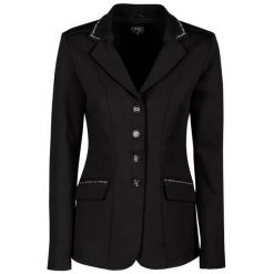 Damska kurtka konkursowa Harry's Horse Pirouette. Czarne kurtki HARRYS HORSE, s, bez wzorów, z materiału, eleganckie, bez kaptura. Za 374.50 zł.