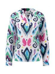 FYNCH-HATTON Lniana bluzka w kolorze białym ze wzorem rozmiar: 34. Białe bluzki Fynch-Hatton, bez wzorów, ze lnu, bez kołnierzyka, bez ramiączek. Za 121.99 zł.