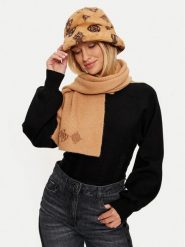 Guess Kapelusz AW5181 POL01 Brązowy. Brązowe kapelusze Guess, z aplikacjami, z materiału. Za 149.99 zł.