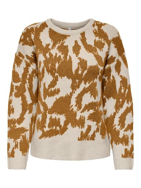 ONLY Sweter w kolorze jasnobrązowo-beżowym rozmiar: XL. Brązowe swetry ONLY, xl, bez wzorów, ze splotem, bez ramiączek. Za 143.90 zł.