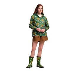 Kurtka Damska Orla Kiely Tropical Floral Packaway Waterproof Jacket. Zielone kurtki przeciwdeszczowe Regatta, xl, bez wzorów, z materiału, z kapturem, trekkingowe. Za 159.99 zł.