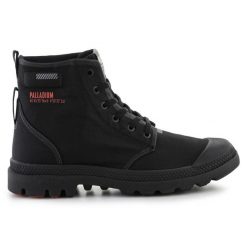 Buty Palladium Pampa Lite+ Hi 79102-008 czarne. Czarne buty treningowe bez wzorów, z gumy, bez zapięcia. Za 640.44 zł.
