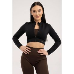 Bluza fitness damska Gym Glamour bezszwowa rozpinana. Brązowe bluzy GYM GLAMOUR, s, bez wzorów, bez kaptura, na fitness i siłownię. Za 159.99 zł.