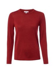 Brookshire Sweter z dzianiny merino Kobiety Wełna pomarańczowy, XL. Brązowe swetry brookshire, xl, bez wzorów, z dzianiny, klasyczne, bez ramiączek. Za 249.95 zł.