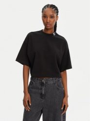 HUGO T-Shirt Damelody 50520187 Czarny Relaxed Fit. Czarne t-shirty Hugo, xxl, bez wzorów, z bawełny, bez kołnierzyka, bez ramiączek. Za 219.99 zł.