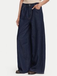 Weekend Max Mara Jeansy Zattera 2625186031 Granatowy Wide Leg. Niebieskie jeansy Weekend Max Mara, bez wzorów, z bawełny. Za 839.99 zł.